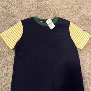 GAP Navy and Yellow Striped Kids Shirt NWT